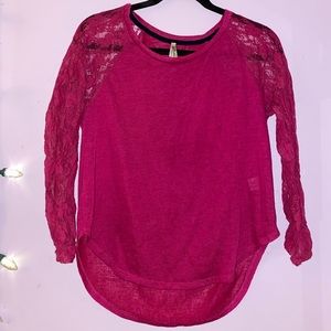 Pink laced top